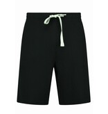 Enos Herr Sommarset - Ribbad Oversized - Tvådelat Set - Twinset - Kombinationsset - F-918 - Svart