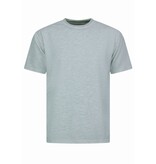 Enos Herr Sommarset - Ribbad Oversized - Tvådelat Set - Twinset - Kombinationsset - F-918 - Grå