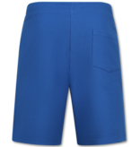 Enos Herr Sommarset - Ribbad Oversized - Tvådelat Set - Twinset - Kombinationsset - F-918 - Blå