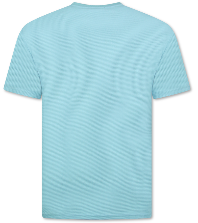 Enos Sommarset Herr - Ribbad Oversized - Tvådelat Set - Twinset - Kombinationsset - F-918 - Turkos