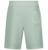 Enos Twinset - Ribbad överdimensionerad skjorta - Sommarset Herr - Tvådelat set - Set med dragkedja - F-915 - Beige