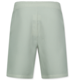 Enos  Ribbad Oversized Skjorta - Sommarset Herr - Tvådelat Set - Kombinationsset - MG-009 - Beige