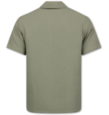 Enos  Ribbad Oversized Skjorta - Sommarset Herr - Tvådelat Set - Kombinationsset - MG-009 - Grå