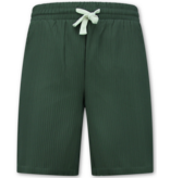 Enos Herrsommarset - Ribbad överdimensionerad skjorta - Herrshorts / Herröverdimensionerad t-shirt - Twinset - F-919 - Grön