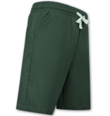 Enos Herrsommarset - Ribbad överdimensionerad skjorta - Herrshorts / Herröverdimensionerad t-shirt - Twinset - F-919 - Grön