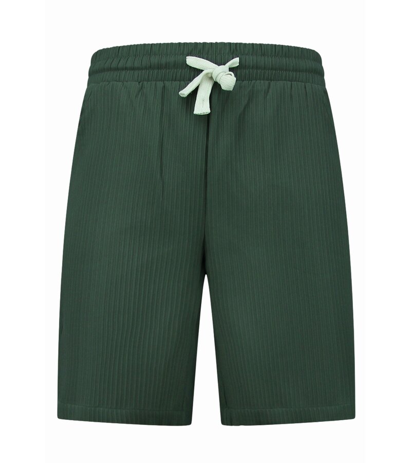 Enos Herrsommarset - Ribbad överdimensionerad skjorta - Herrshorts / Herröverdimensionerad t-shirt - Twinset - F-919 - Grön