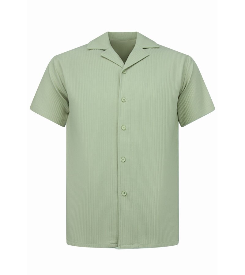 Enos Twinset - Sommarset Herr - Ribbad Oversized Skjorta - Herrshorts / Oversized T-shirt Herr - F-919 - Brun