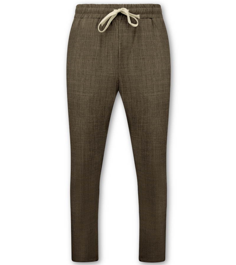 Enos Linne Twinset - Linne Sommarset Herr - Linneskjorta Herr - Linnebyxor Herr - MG-011 - Brun