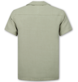 Enos Linne Twinset - Linne Sommarset Herr - Linneskjorta Herr - Sommarbyxor Herr - MG-011 - Beige