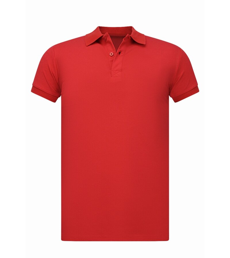 True Rise Herrpiké - Pikétröjor Herr Kortärmad - Pikétröja Herr - Slim Fit - A150 - Röd