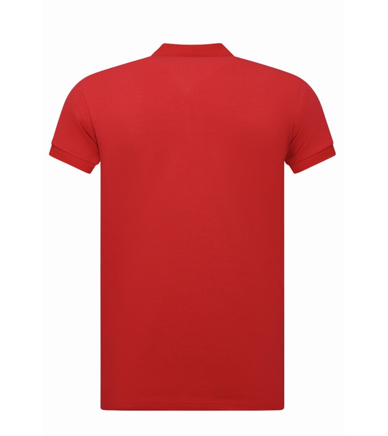 True Rise Herrpiké - Pikétröjor Herr Kortärmad - Pikétröja Herr - Slim Fit - A150 - Röd