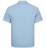 Enos  Ribbad Oversized Skjorta - Sommarset Herr - Tvådelat Set - Kombinationsset - MG-009 - Blå