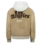 Enos Överdimensionerad basebolljacka herr - Teddyjacka - Mellanviktsjacka herr - 535 - Brun