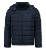 Enos Herrjacka med huva - Slim Fit - Mellanviktsjacka Herr - 8210 - Blå