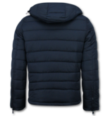 Enos Herrjacka med huva - Slim Fit - Mellanviktsjacka Herr - 8210 - Blå