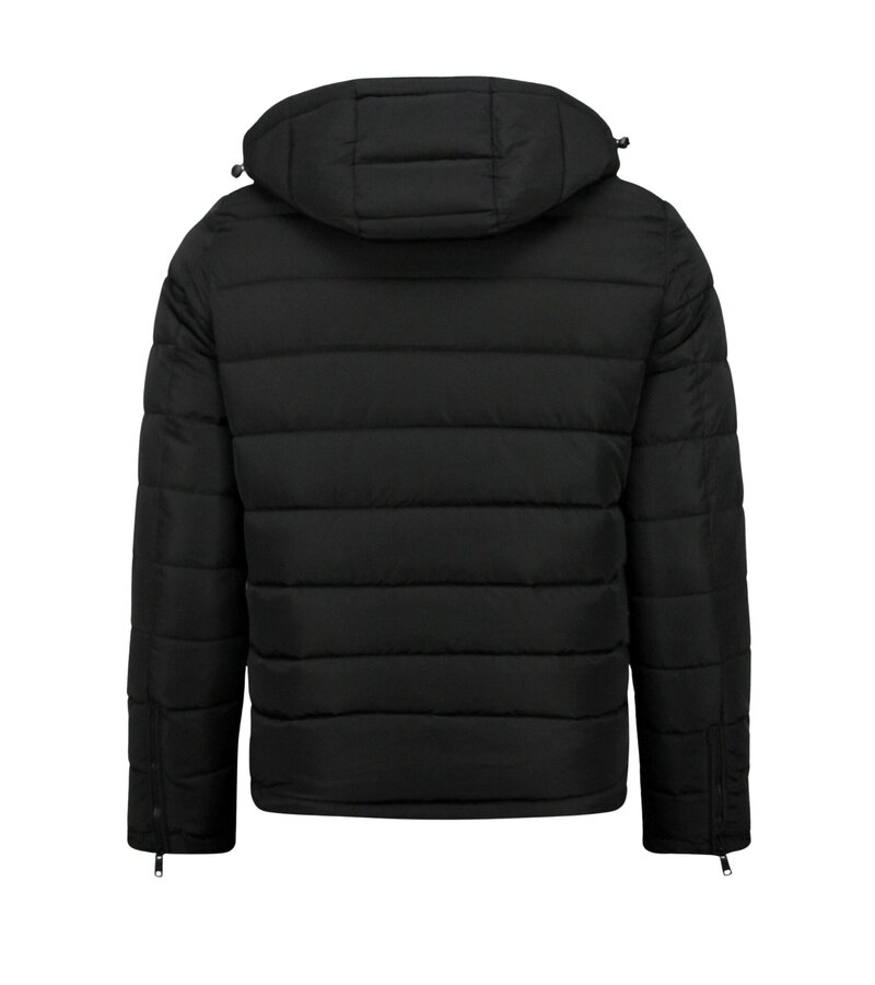 Enos Herrjacka med huva - Slim Fit - Mellanviktsjacka Herr - 8210 - Svart