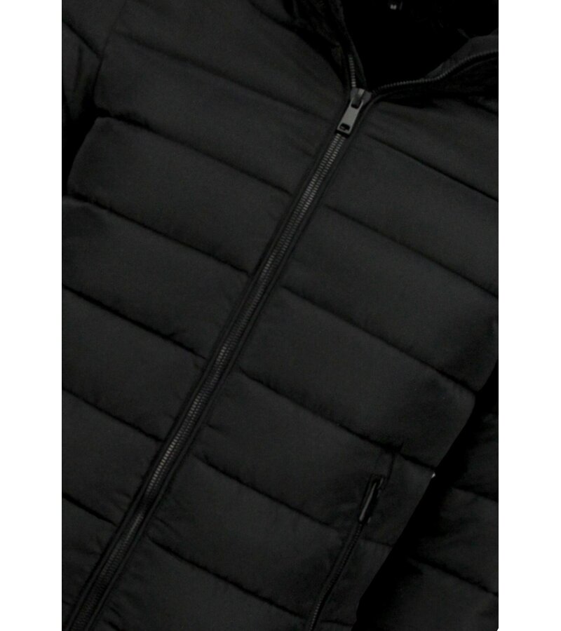 Enos Herrjacka med huva - Slim Fit - Mellanviktsjacka Herr - 8210 - Svart