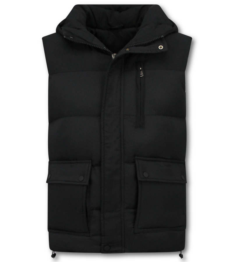 Enos Bodywarmer för män - Bodywarmer för män med fickor - 901- Svart