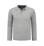 Enos  Herrtröja - Herr långärmad pikétröja - 536 - Grå
