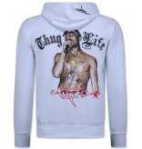 TopStar 2Pac Herr Träningsoverall - Tupac Träningsoveraller Herr - Hemmadräkt Herr Vuxna - 3390 - Vit