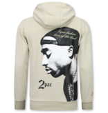 TopStar Tupac Träningsoverall - 2Pac Jogging Suit Hoodie Herr - Hemmadrass Herr Vuxna - 663- Brun