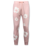 TopStar Tjock vävd herrträningsoverall med heltäckande blommönster - Herrdräkt med blommönster - Twinset - 5991 - Rosa