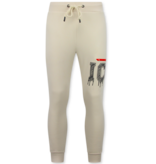 True Rise Tjocka vävda joggingbyxor Herr ICON - Långa träningsbyxor för män - 5777 - Beige