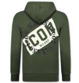 True Rise ICON Herr Zip-Up Hoodie - Herr Huvtröja - Sportväst - 5623 - Grön