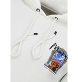 True Rise Överdimensionerad Hoodie Herr med Huva - Marockanskt Mönster - Tjock Vävd - 5818 - Vit