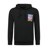 True Rise Överdimensionerad Hoodie Herr med Huva - Algeriet Mönster - Tjock Vävd - 5813 - Svart