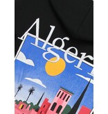 True Rise Överdimensionerad Hoodie Herr med Huva - Algeriet Mönster - Tjock Vävd - 5813 - Svart