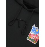 True Rise Överdimensionerad Hoodie Herr med Huva - Algeriet Mönster - Tjock Vävd - 5813 - Svart