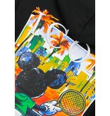 True Rise Överdimensionerad Hoodie Herr med Huva - ICON Milano Print - Tjock Vävd - 5812 - Svart