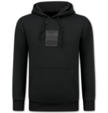 True Rise Överdimensionerad Hoodie Herr med Huva - ICONS Basic - Tjock Vävd - 5808 - Svart