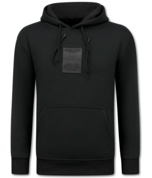 True Rise Överdimensionerad Hoodie Herr med Huva - ICONS Basic - Tjock Vävd - 5808 - Svart