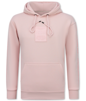 True Rise Överdimensionerad Hoodie Herr med Huva - ICONS Basic - Tjock Vävd - 5808 - Rosa