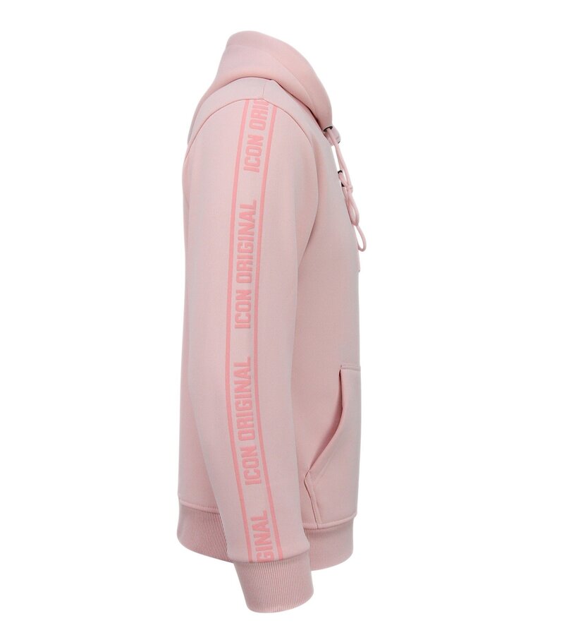 True Rise Överdimensionerad Hoodie Herr med Huva - ICONS Basic - Tjock Vävd - 5808 - Rosa