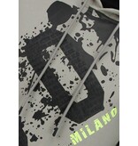 True Rise Överdimensionerad Hoodie Herr med Huva - ICON Splatter - Tjock Vävd - 5800 - Ljusgrå