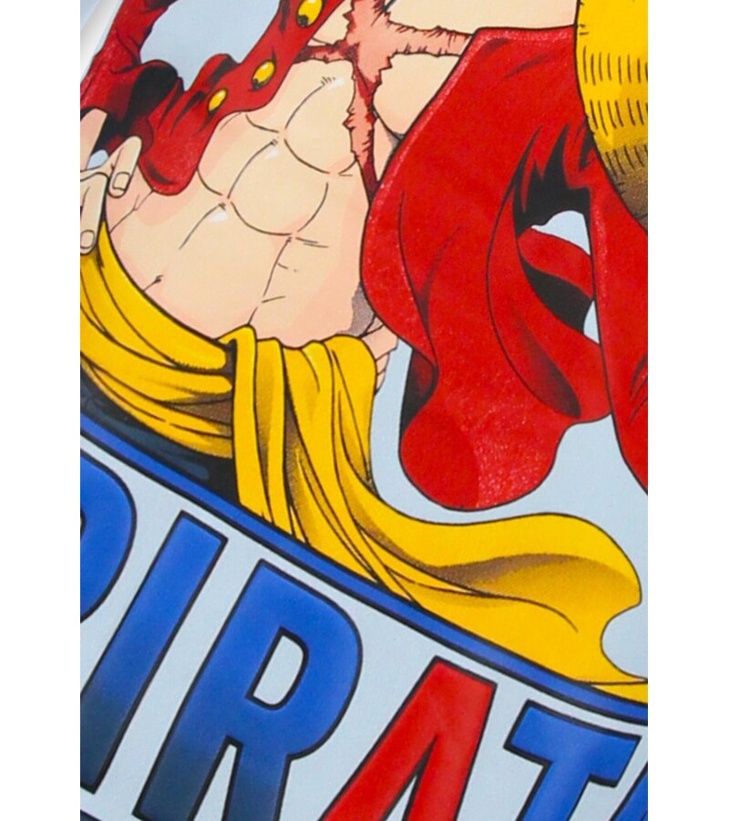 True Rise Överdimensionerad Hoodie Herr med Huva - One Piece Pirattryck - Tjock Vävd - 5725 - Blå