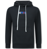True Rise Överdimensionerad Hoodie Herr med Huva - One Piece Pirattryck - Tjock Vävd - 5725 - Svart