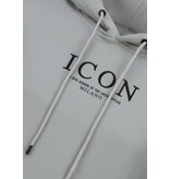 True Rise Överdimensionerad Hoodie Herr med Huva - ICON Puzzle Milano Print - Tjock Vävd - 5811 - Grå