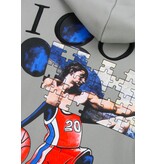 True Rise Överdimensionerad Hoodie Herr med Huva - ICON Puzzle Milano Print - Tjock Vävd - 5811 - Grå