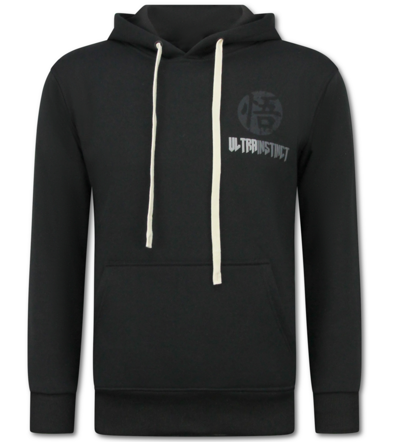 True Rise Överdimensionerad Hoodie Herr med Huva - GOKO Ultra Print - Tjock Vävd - 5562 - Svart