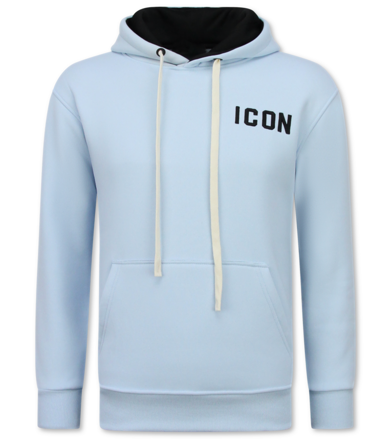 True Rise Överdimensionerad Hoodie Herr med Huva - ICON Dollar Print - Tjock Vävd - 5567 - Blå