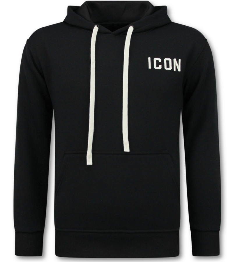 True Rise Överdimensionerad Hoodie Herr med Huva - ICON Dollar Print - Tjock Vävd - 5567 - Svart
