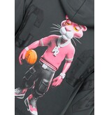 True Rise Överdimensionerad Hoodie Herr med Huva - ICON Panther Print - Tjock Vävd - 5795 - Grå