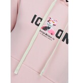 True Rise Överdimensionerad Hoodie Herr med Huva - ICON Panther Print - Tjock Vävd - 5795 - Rosa