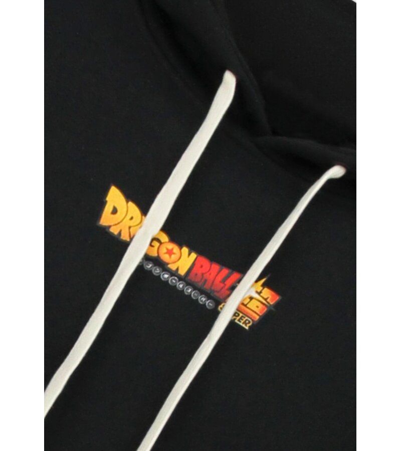 True Rise Överdimensionerad Hoodie Herr med Huva - Dragon Ball Print - Tjock Vävd - 5682 - Svart