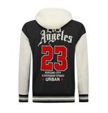 Enos Överdimensionerad basebolljacka med huva - Herrbomberjacka - 523 - Svart