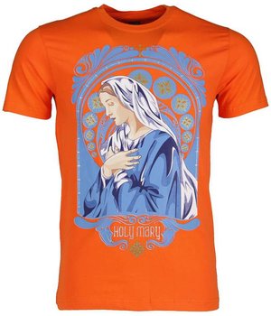 Local Fanatic Holy Mary Print - T Shirt Herr - 51006O - Apelsin